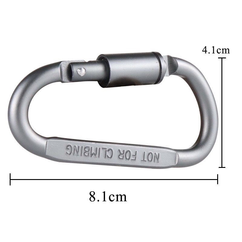 Móc khóa carabiner chữ  D 8cm đi phượt - Móc khoá đa năng ngon bổ rẻ | BigBuy360 - bigbuy360.vn