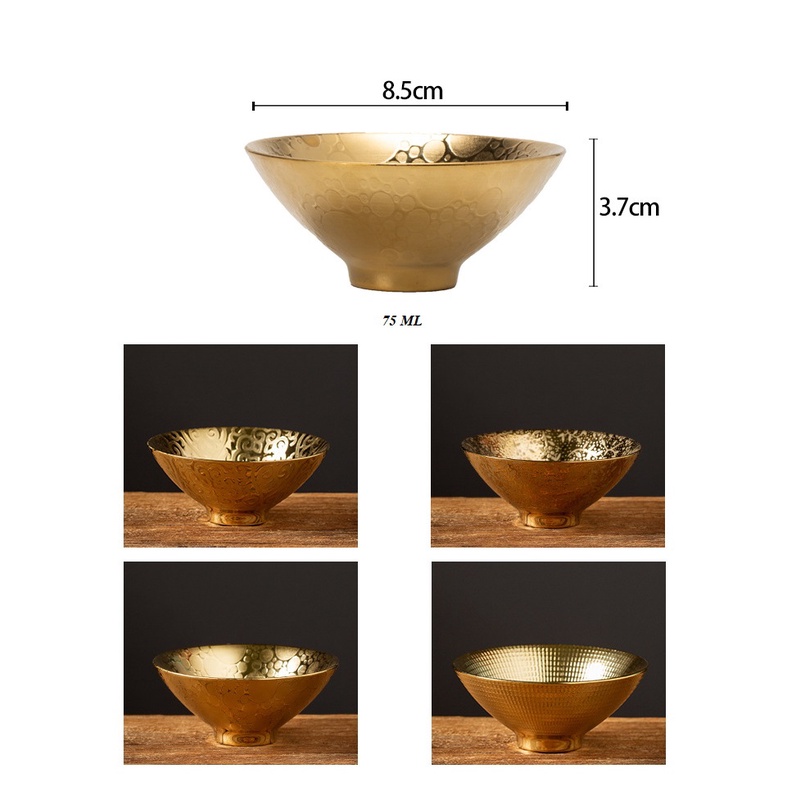 Chén Sứ Cảnh Đức dát vàng 24K (Sản phẩm cao cấp 75 ml)