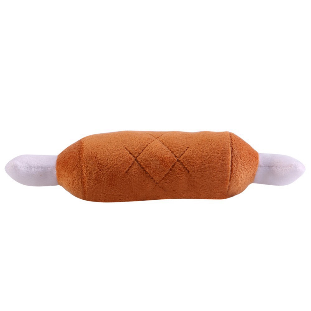 Đồ Chơi Nhồi Bông Hình Đùi Gà Phát Âm Thanh Dành Cho Thú Cưng