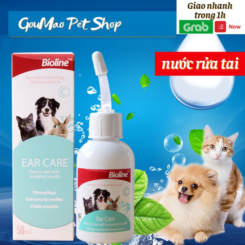 Nước Rửa Vệ Sinh / nhỏ tai Chống Viêm Tai Bioline Ear Care dành cho chó mèo