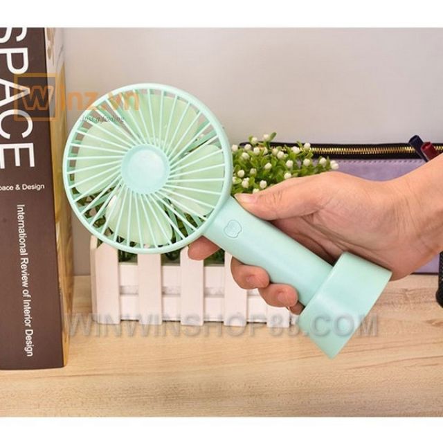Quạt Mini Tích Điện Cầm Tay Có Đế Để Bàn Siêu Hot Nuty