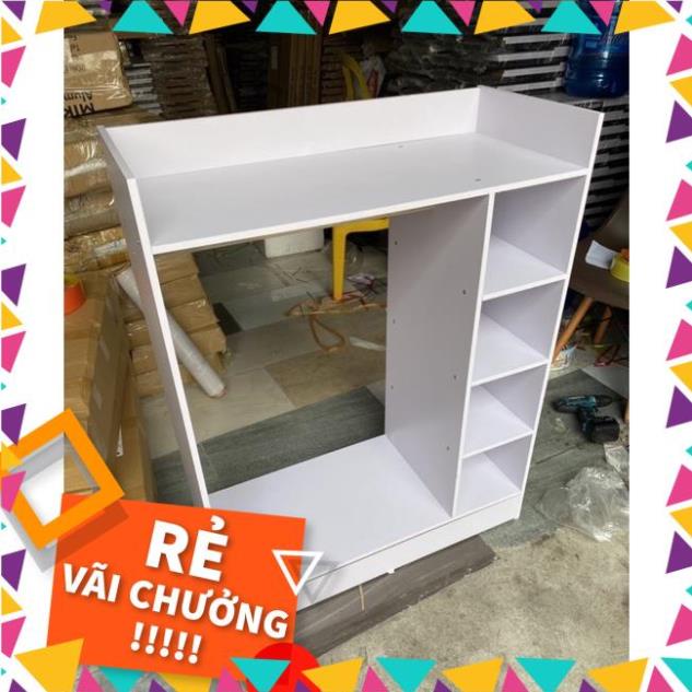 HÀNG LOẠI 1 Tủ quần áo cho bé, kệ treo quần áo chất liệu gỗ MDF. Tặng kèm sticker siêu dễ thương