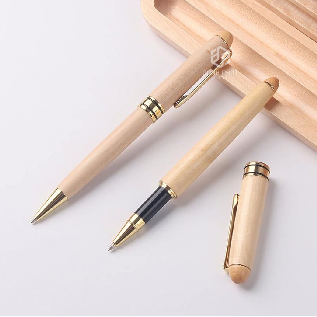 Bút Gỗ Khắc Tên Logo Câu Chúc Hình Ảnh Theo Yêu Cầu tặng kèm hộp bút gỗ quà tặng hay ý nghĩa Danh Phát Store
