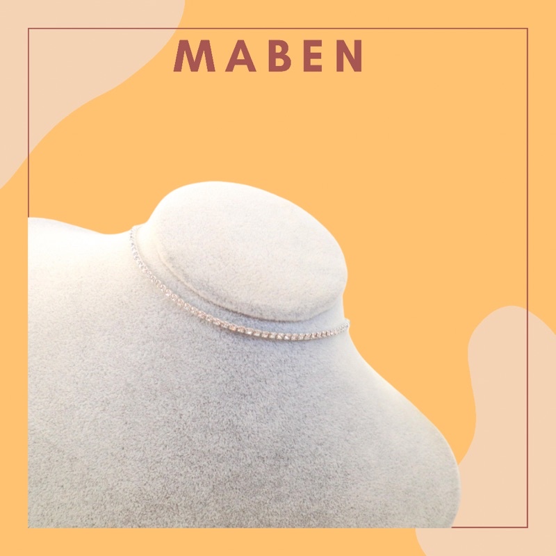Vòng cổ lấp lánh đính đá siêu sáng và đẹp - Maben