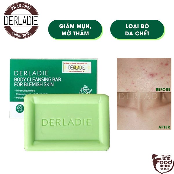 Xà Phòng Giảm Mụn Cơ Thể Derladie Body Cleansing Bar For Blemish Skin 50g