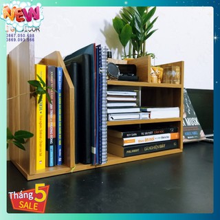 Kệ Sách Để Bàn Mini, Kệ Để Hồ Sơ Văn Phòng Nhỏ Gọn Tiện Lợi, Gỗ MDF Phủ Min