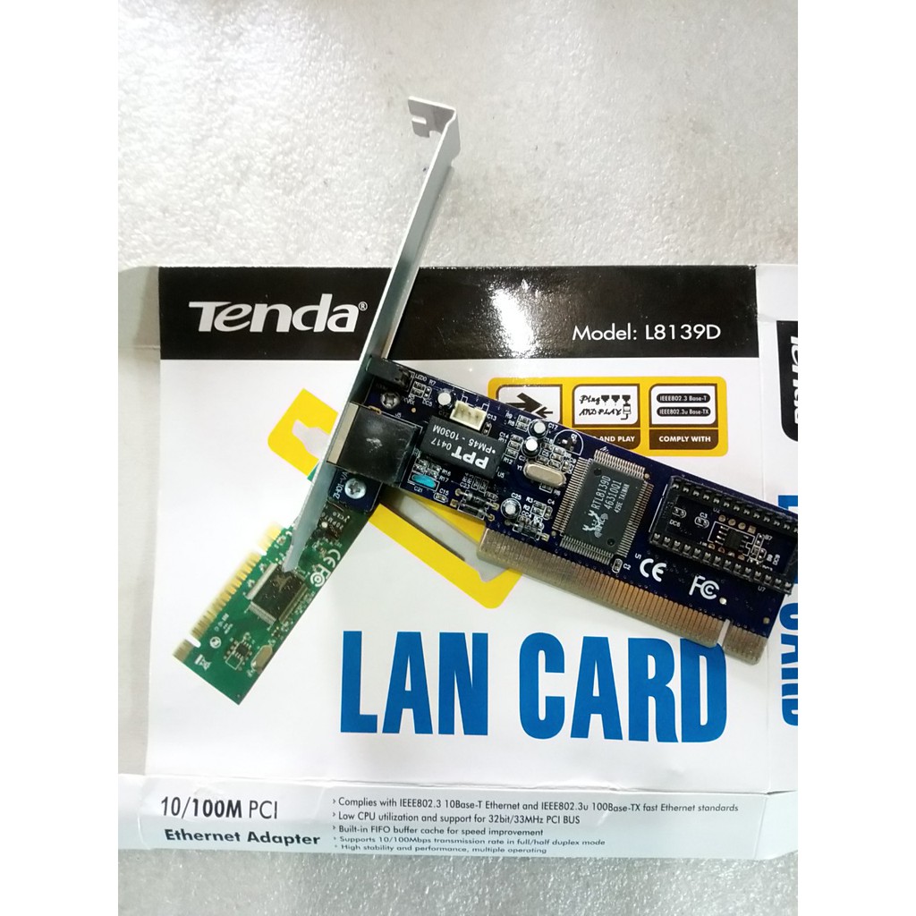 Card mạng Tenda 10/100Mb_Chuẩn PCI-8X_Tự nhận driver