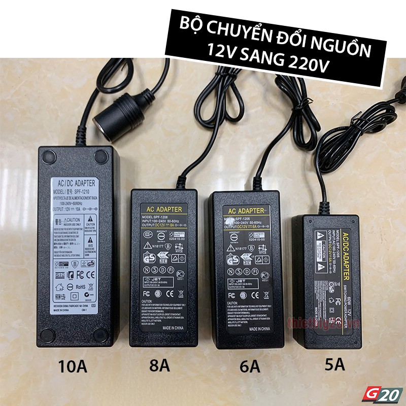 Bộ Chuyển Đổi Nguồn 12V Sang 220V (Cho Phép Thiết Bị Chạy Bằng Tẩu 12V Ô Tô Hoạt Động Bằng Điện 220V Gia Đình)