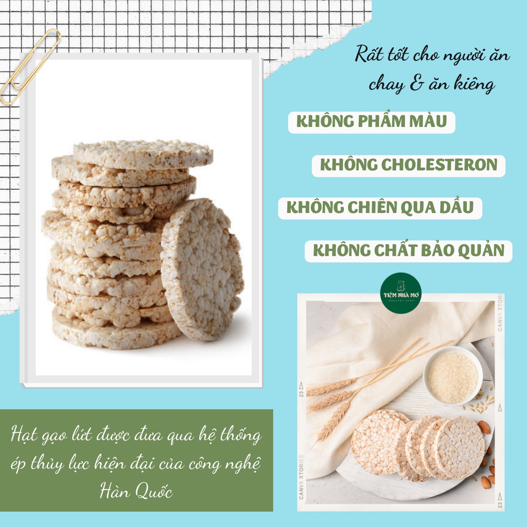 Bánh gạo lứt huyết rồng nguyên hạt bánh ăn kiêng, giảm cân, eatclean  by tiệm nhà Mơ