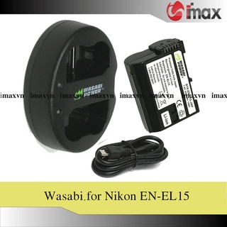 Bộ 01 pin + 01 sạc Wasabi for Nikon EN-EL15