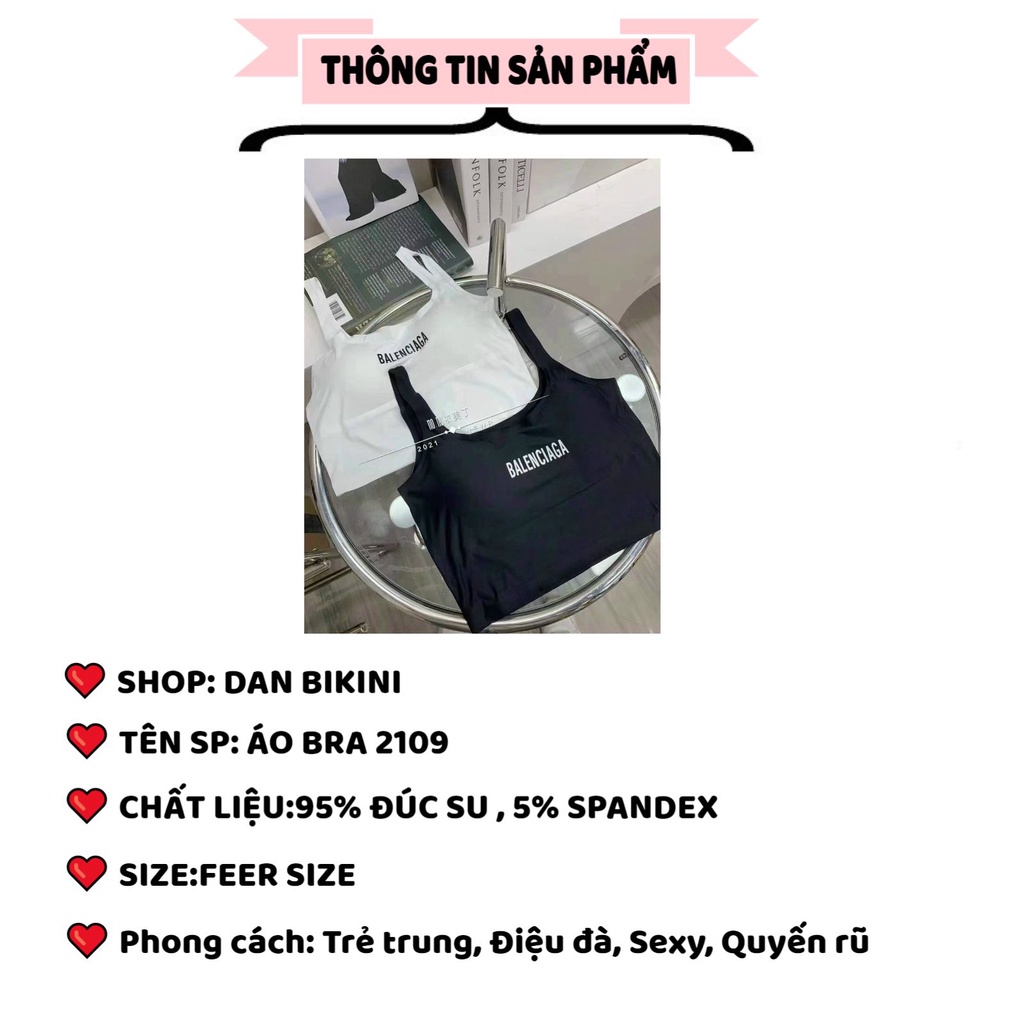 Áo bra su đệm mỏng nâng vòng một gợi cảm Bra Balenciaa đúc su thoáng mát MÃ 2109
