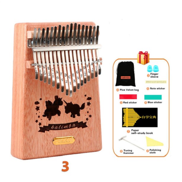 [HOT] Đàn Kalimba Yael 17 Phím Y17 (Kèm Búa Chỉnh Âm, Hộp Đựng, Sách Học, Dán Nốt, Khăn Lau, Bịt Bảo Vệ Móng, Decal)