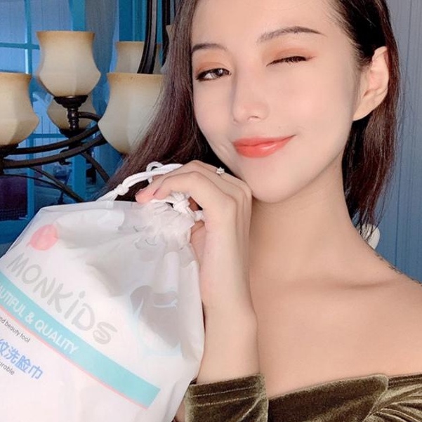 Khăn lau mặt mềm khô & ẩm dùng 1 lần chăm sóc da Monkids