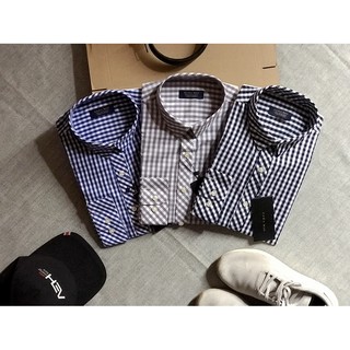 Áo sơ mi nam kẻ caro cotton cao cấp tay dài