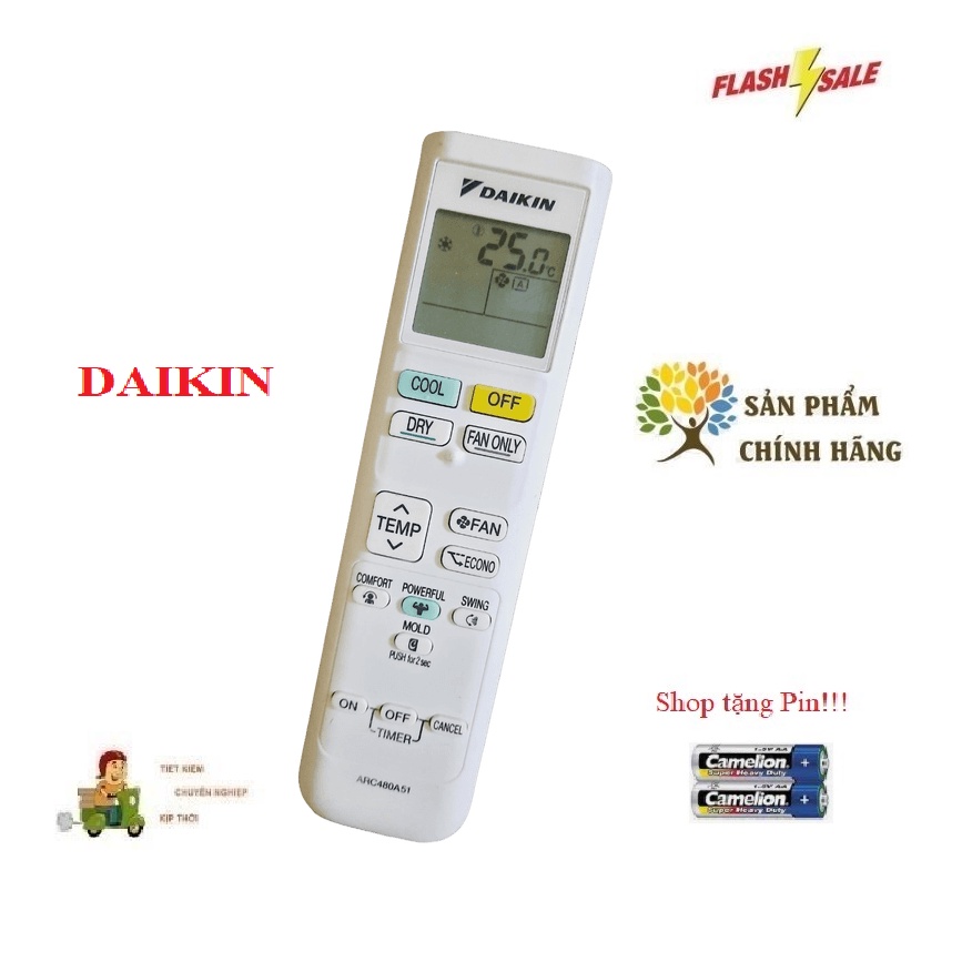 Remote Điều khiển điều hòa Dai_kin hàng theo máy- Bao sống, bao test BH 6 tháng