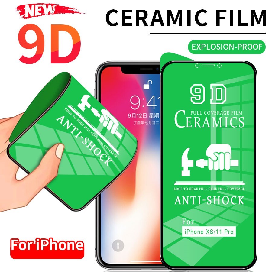 Kính cường lực gốm HD toàn diện thích hợp cho Iphone 12 Mini 11 Pro Xr X Xs Max 7 8 6 6s Plus Se 2020 12 Pro