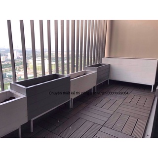 CHẬU GỖ NHỰA COMPOSITE TRỒNG CÂY (kích thước 50x10x20cm,50x20x20cm,60x20x20cm,60x25x25cm,70x25x25cm)