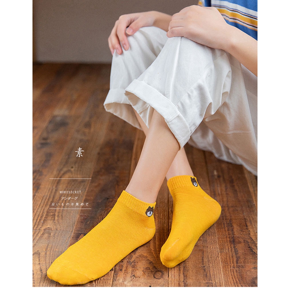 Vớ thuyền cotton mềm vô hình xinh xắn cho bạn gái