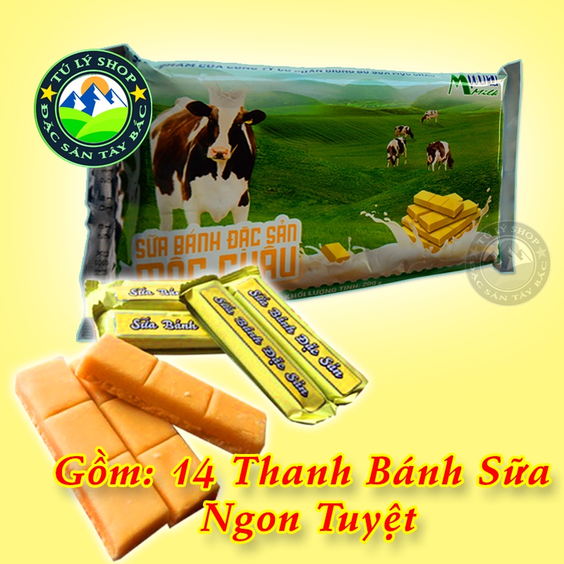 Combo 5 gói Bánh sữa Mộc Châu 200g (Hàng chính hãng - Date mới nhất)