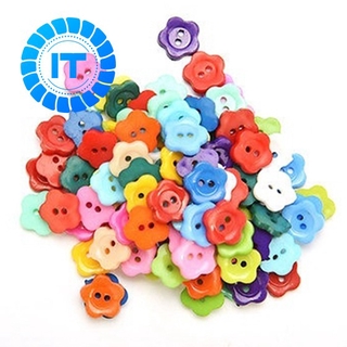 Bộ 100 nút áo nhựa hình hoa mận