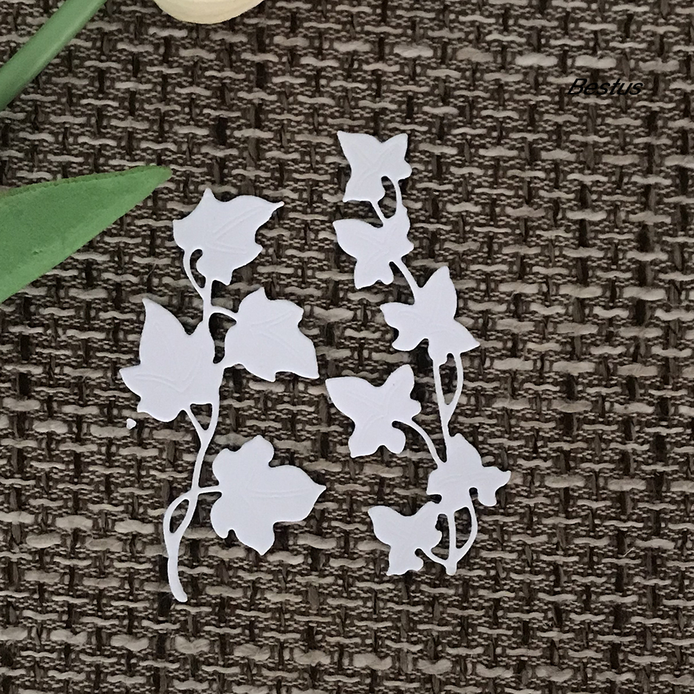 Khuôn Cắt Giấy Làm Từ Kim Loại Tạo Hình Lá Trang Trí Scrapbook