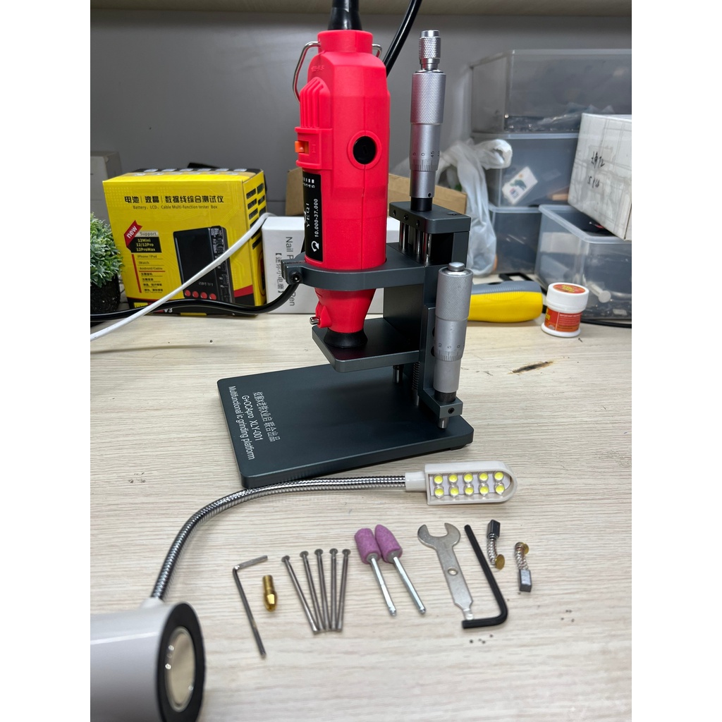 GIÁ ĐỠ + MÁY MÀI CNC, PHAY IC