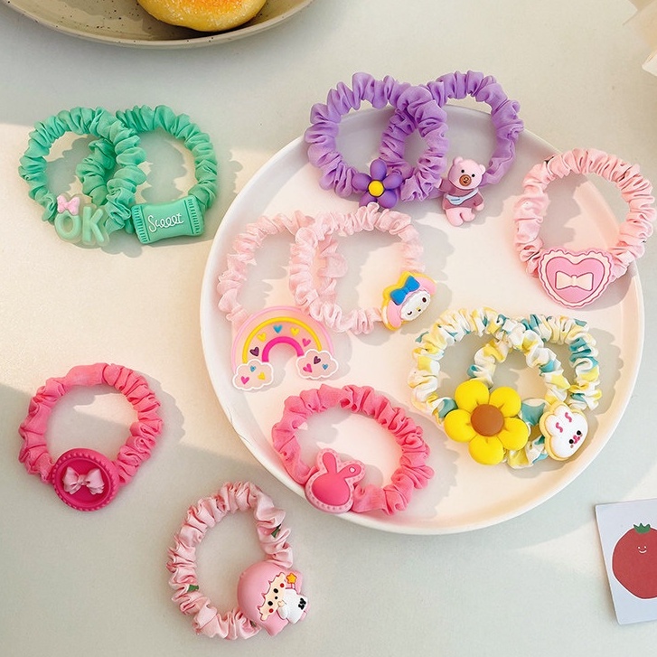 Bộ 10 Băng Đô Hoạt Hình Dễ Thương Cho Bé Gái