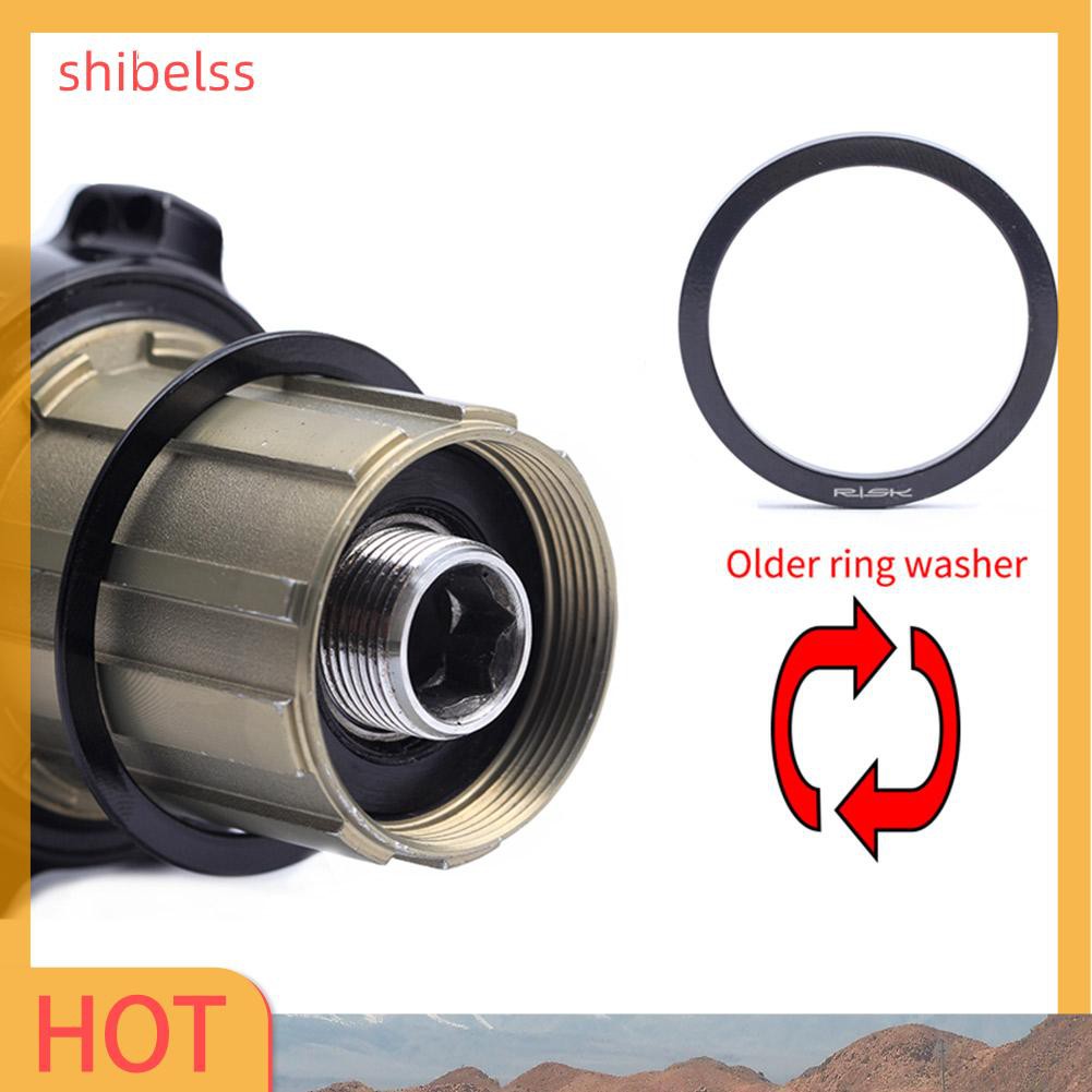 （ʚshibelss）RISK Bicycle Flywheel Spacer MTB Bike Grooved Hub Washer Cassette Gasket