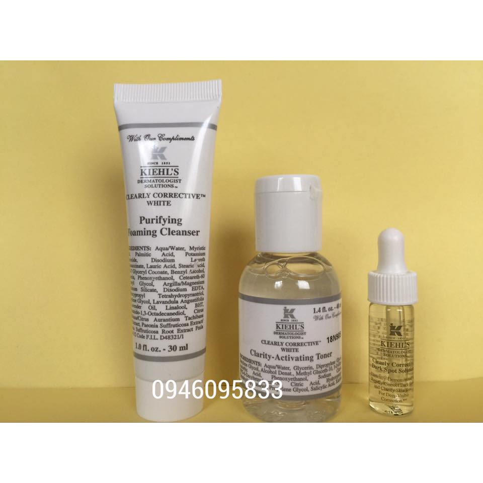 set dưỡng trắng da kiehls