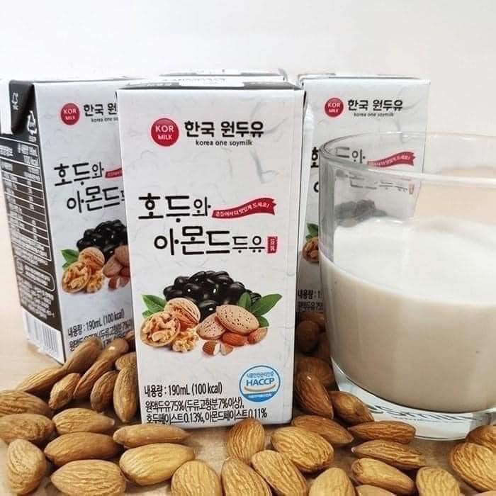 Sữa ÓC CHÓ - HẠNH NHÂN NỘI ĐỊA HÀN - xách 16 hộp 190ml
