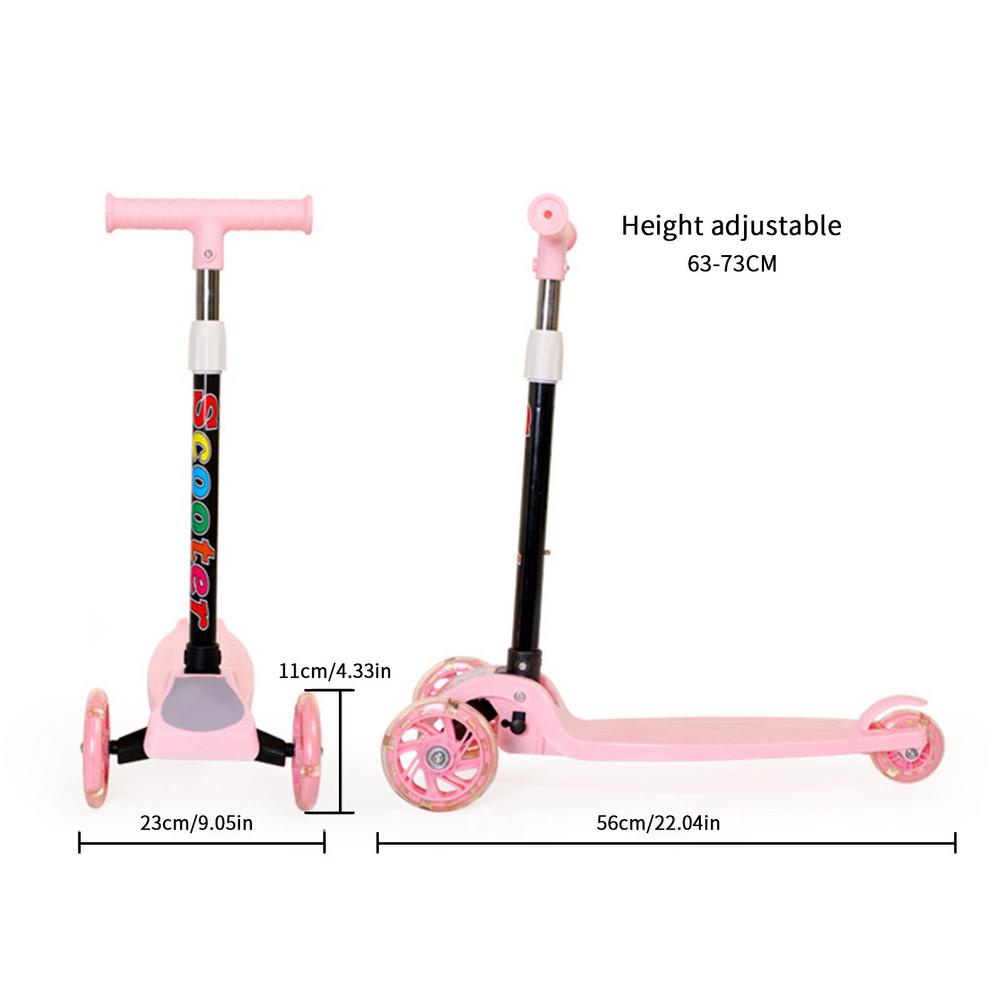 Bộ 3 Bánh Xe scooter 4 Mức Độ sa6049 Có Thể Gấp Gọn Giúp Luyện Tập Cơ Chân Và Cân Bằng Cho Trẻ Em