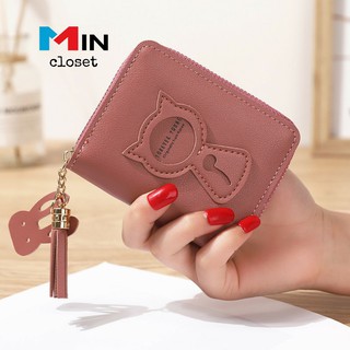 Ví nữ 💖 𝑭𝑹𝑬𝑬𝑺𝑯𝑰𝑷 💖 Ví cầm tay nữ ngắn mèo FY Mincloset V07233