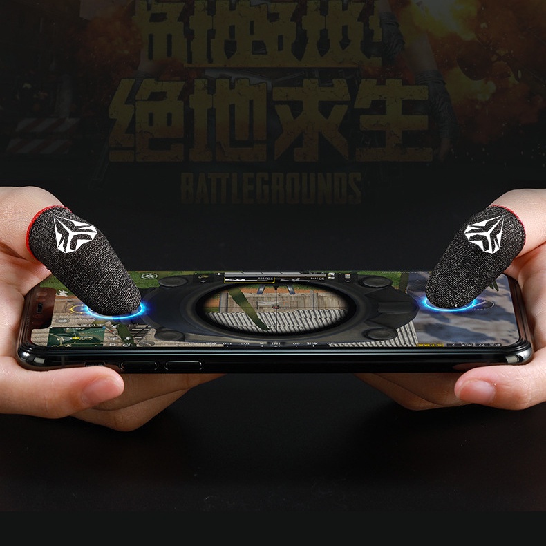 Set 2 Vỏ Bọc Ngón Tay Chơi Game PUBG Bằng Sợi Nano Mỏng Thoáng Khí Chống Mồ Hôi CR1
