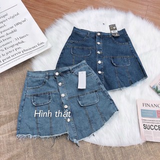 Quần giả váy jean lệch tà - S5UzC5