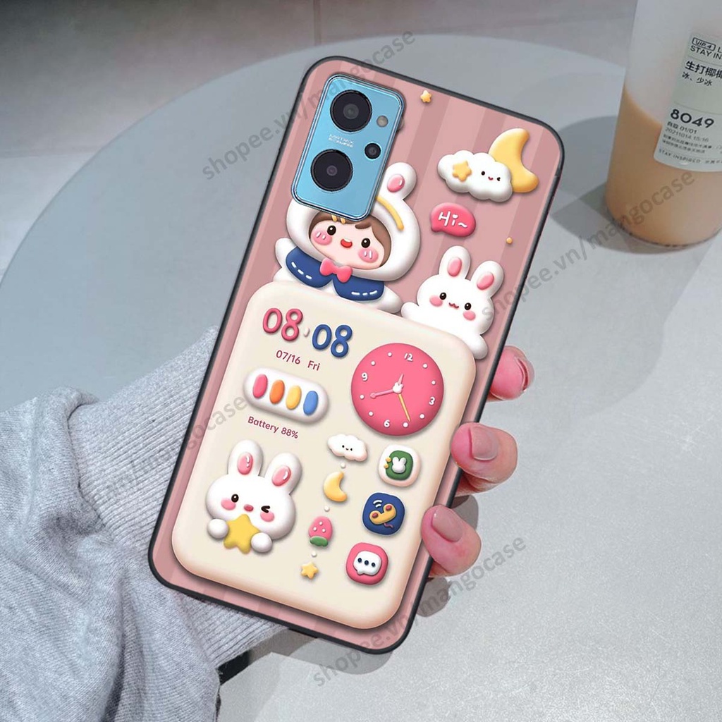 Ốp lưng Realme 9i hình gấu, thỏ, đồng hồ cute dễ thương