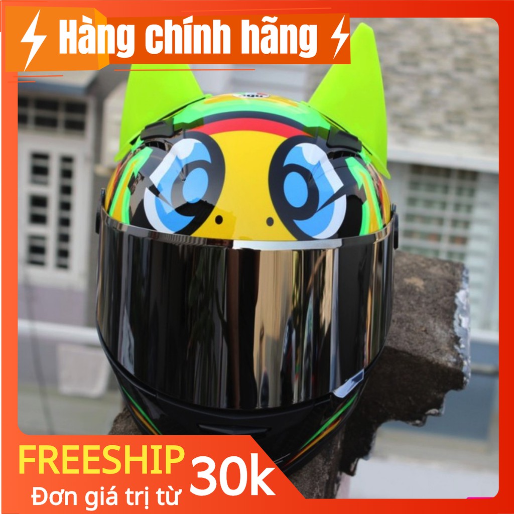 MŨ PHƯỢT FULLFACE AGU RÙA + tặng free SỪNG BATMAN