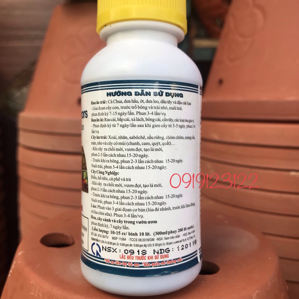 Phân bón lá Amino Quelant-minors khắc phục hiện tượng thiếu vi lượng cho cây