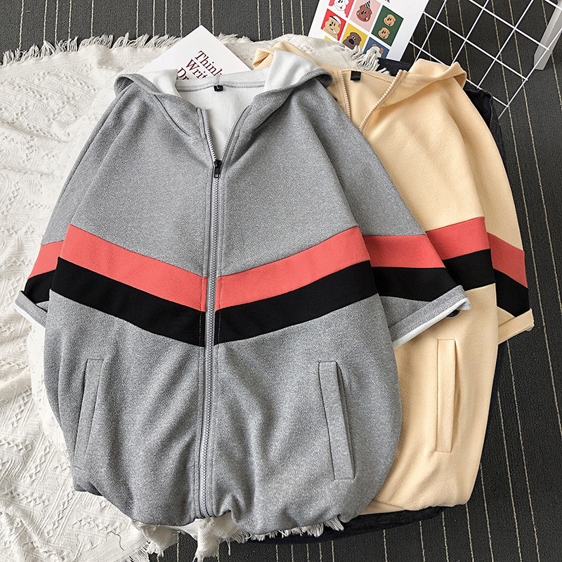 Áo Hoodie Ngắn Tay Form Rộng Phong Cách Năng Động Trẻ Trung Dành Cho Nam