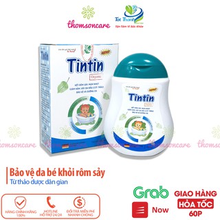 Sữa tắm gội cho bé Tintin - Không gây cay mắt, cho trẻ từ sơ sinh từ thảo dược, giảm rôm sảy, mẩn ngứa Chai 100ml