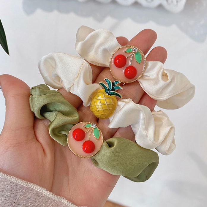 Dây Cột Tóc Bằng Da Cỡ Lớn 2022 Thiết Kế Đơn Giản Xinh Xắn Ốp