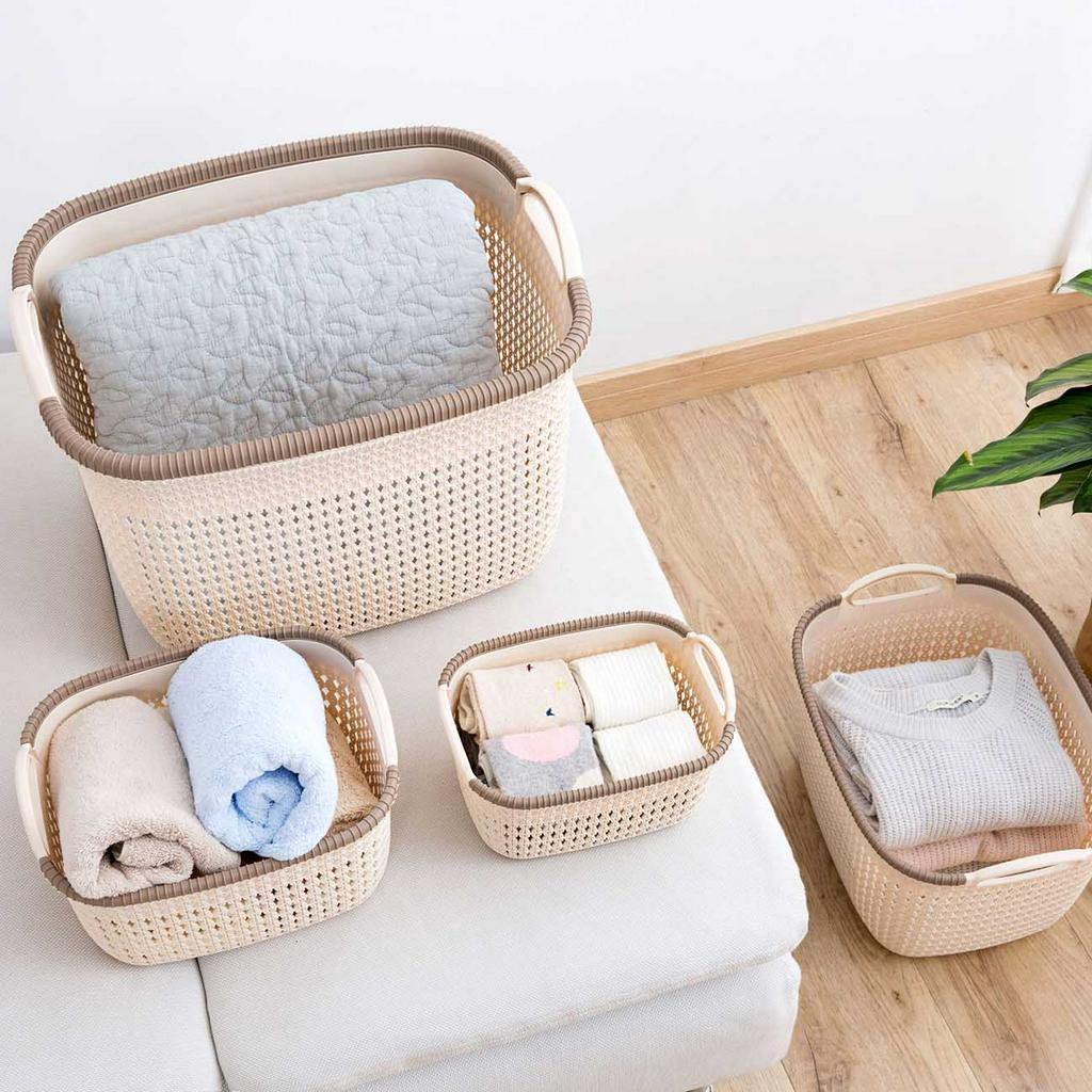 Rổ Nhựa JUJIAJIA Đựng Đồ Dùng Thiết Kế Có Tay Cầm