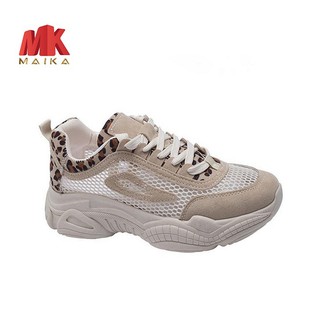 Giày Sneaker Đế Cao Phối Lưới Siêu Êm S118 (Kem) MK MAIKA