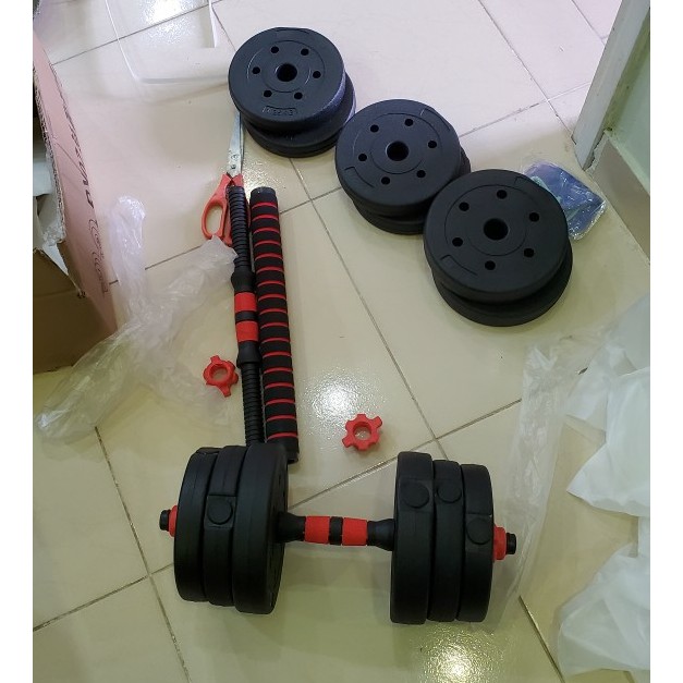 Tạ tay 30KG 2 in 1 kết hợp tạ đẩy (tạ đòn) loại  -ta tay tap gymtạ nam nữ tập gym thon tay,dụng cụ tập gym đa năng.