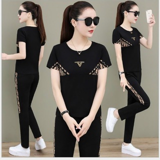 Đồ bộ nữ thun cotton 100% mát mịn thêu logo thanh lịch