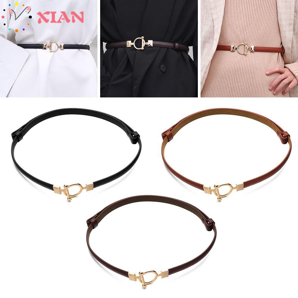 Thắt lưng da khóa kim loại có thể điều chỉnh trang trí thời trang xinh xắn cho nữ