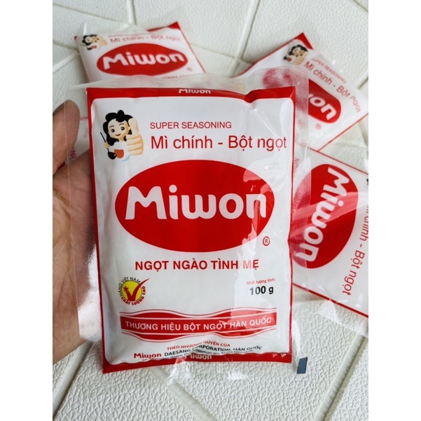 Mì chính - Bột ngọt Miwon 100g, cho món ăn gia đình thêm tròn vị