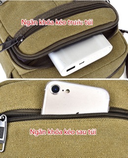 Túi đeo chéo nhỏ vải canvas