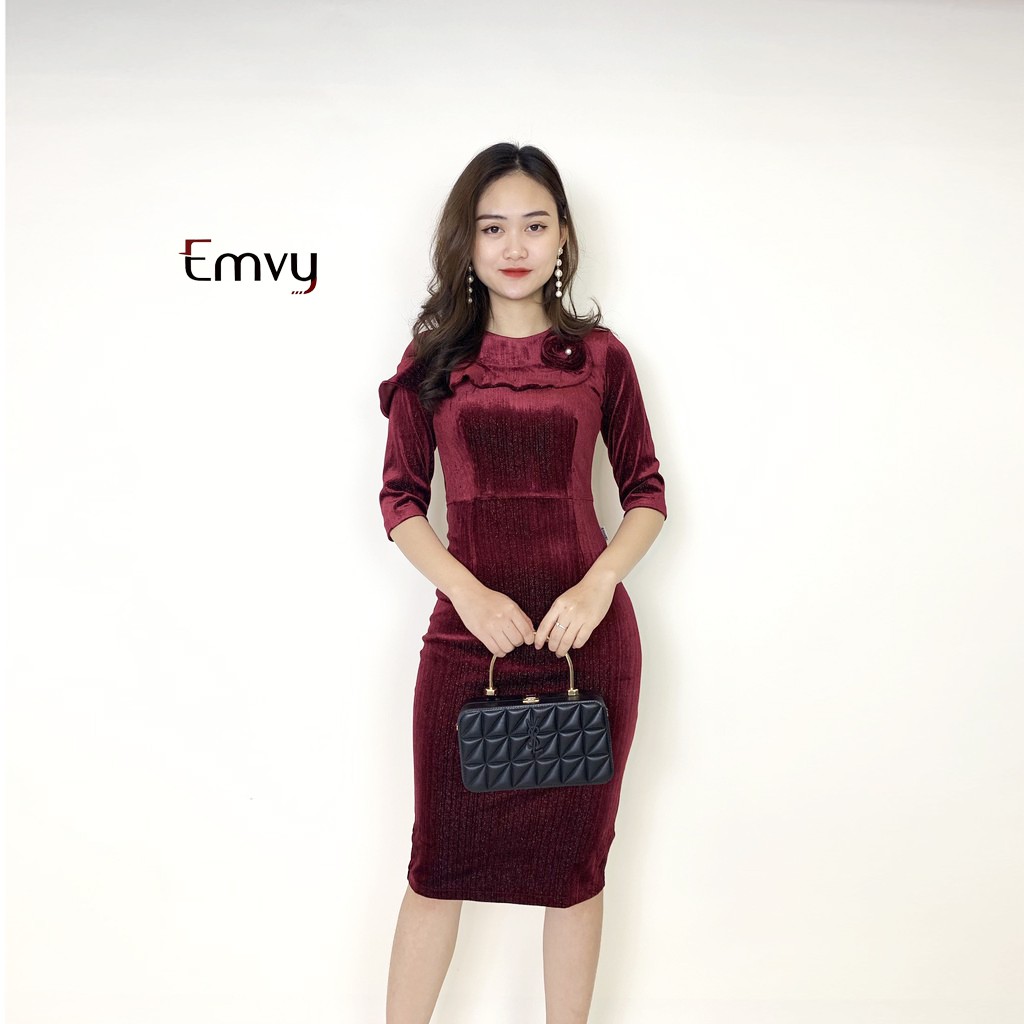 Đầm dự tiệc Emvy fashion chất liệu nhung kim tuyến cao cấp K17 | BigBuy360 - bigbuy360.vn