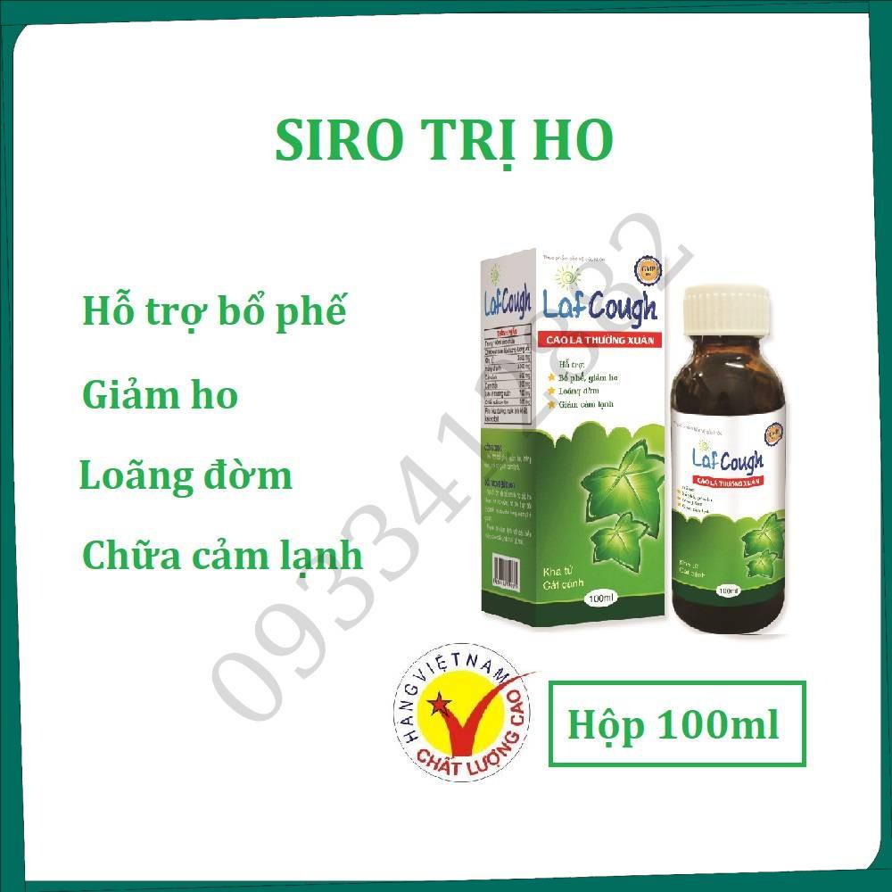 Siro ho LafCough 100ml với chiết xuất từ Cao lá thường xuân, giúp hỗ trợ giảm ho loãng đờm hiệu quả
