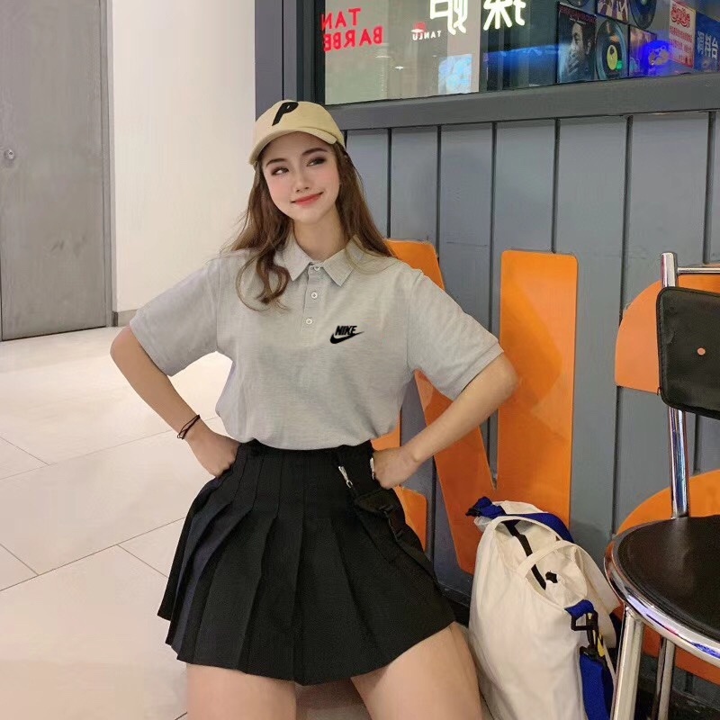 Áo Thun polo Ngắn Tay In logo Đơn Giản Thời Trang